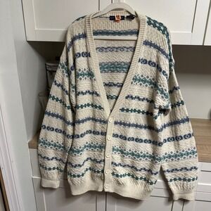 VTG Northern Isles Cardigan Sweater Unisex XL Oversized Grandpacore Buttons Cozy